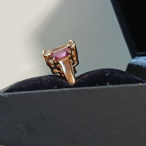 🌟14k Yellow Gold Beryl & Pink Tourmaline Ring🌟 - Picture 4 of 16